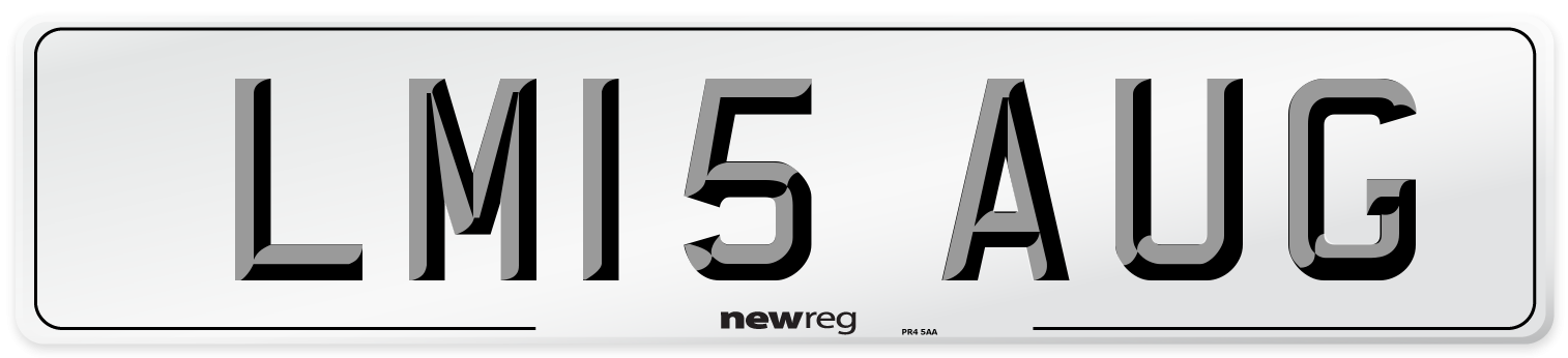 LM15 AUG Number Plate from New Reg